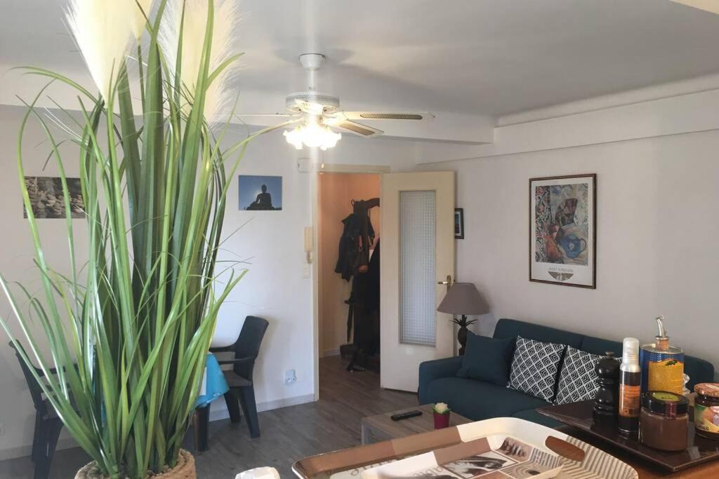 Charmant Appartement Bord De Mer, Plage Cagnes-sur-Mer Bagian luar foto